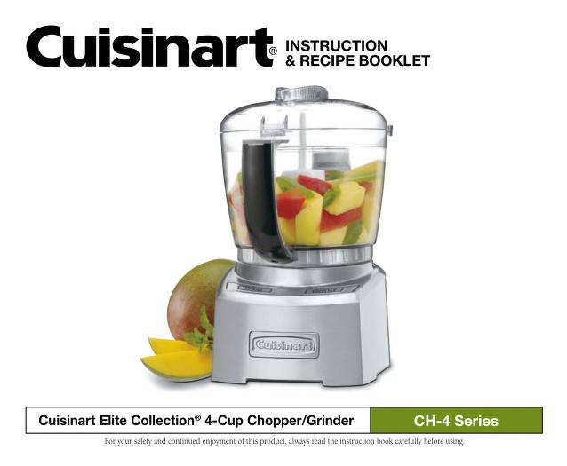 Cuisinart CH-4 user manual : Free Download, Borrow, and Streaming :  Internet Archive